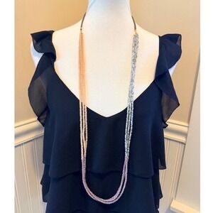 Marlyn Schiff Lavender Combo Multi Strand Beaded Necklace OS